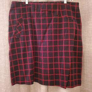 jjill Black & Red Pencil Skirt (L)